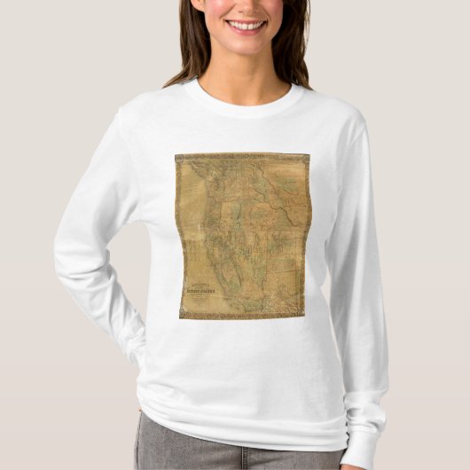 Kaart van het bancroft van de staten in de Stille T-shirt (Voorkant)