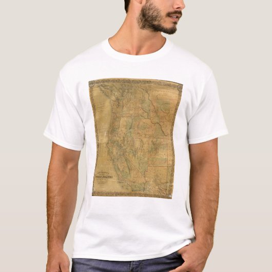 Kaart van het bancroft van de staten in de Stille T-shirt (Voorkant)