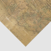 Kaart van het bancroft van de staten in de Stille Tissuepapier (Detail)