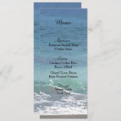 Kaart van het Beach and Ocean Wedding Menu (Voorkant / Achterkant)