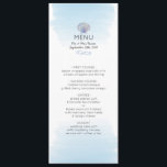 Kaart van het Beach Wedding Menu (Kleurenthema) Wa<br><div class="desc">Kaart van het Beach Wedding Menu (Kleurenthema) Water</div>