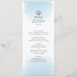Kaart van het Beach Wedding Menu (Kleurenthema) Wa