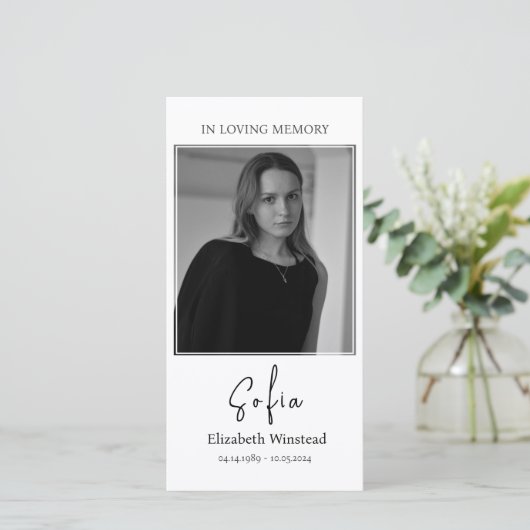 Kaart van het begrafenisgebed, katholieke Kaart (Staand voorkant)