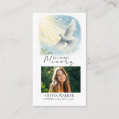 Kaart van het begrafenisgebed van Dove in Sunlight (Voorkant)