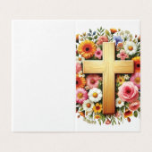 Kaart van het begrafenisgebed van het Rooms-Kathol (Buitenkant ongevouwen)