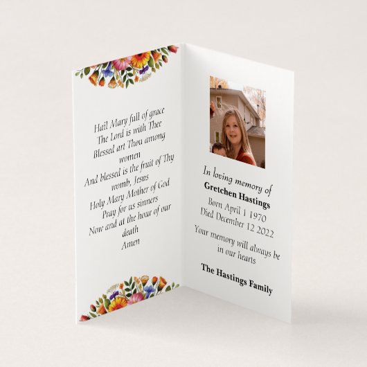 Kaart van het begrafenisgebed van het Rooms-Kathol (Binnen)