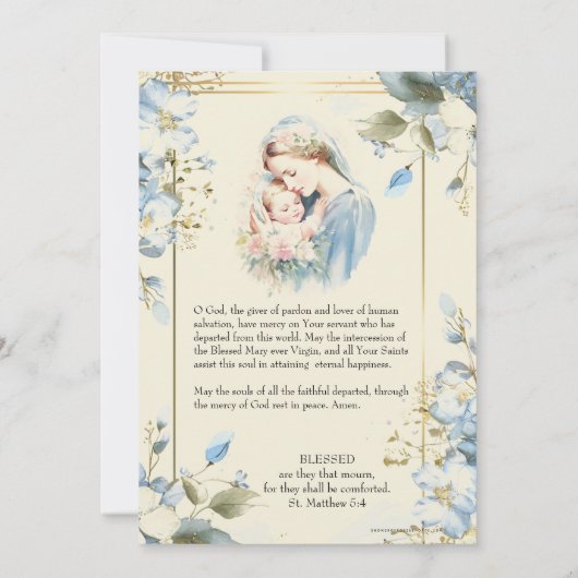 Kaart van het begrafenismonument notitiekaartje (Achterkant)