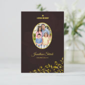 Kaart van het begrafenisprogramma (Staand voorkant)