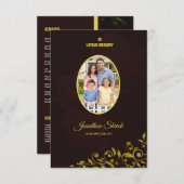 Kaart van het begrafenisprogramma (Voorkant / Achterkant)