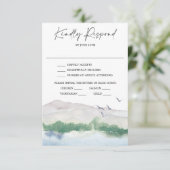 Kaart van het Bergmeer Wedding RSVP (Staand voorkant)