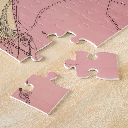  kaart van het bewerkingsgebied (1871) legpuzzel (Zijkant)