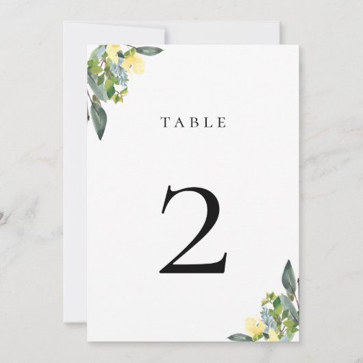 Kaart van het blauwe gele tabelnummer (Voorkant)