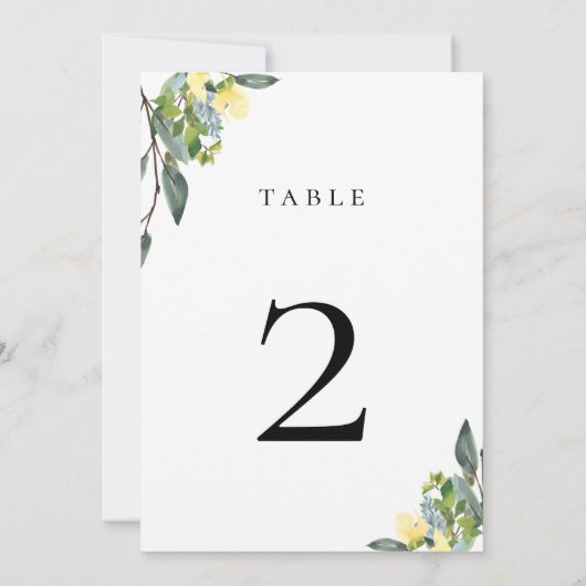 Kaart van het blauwe gele tabelnummer (Achterkant)