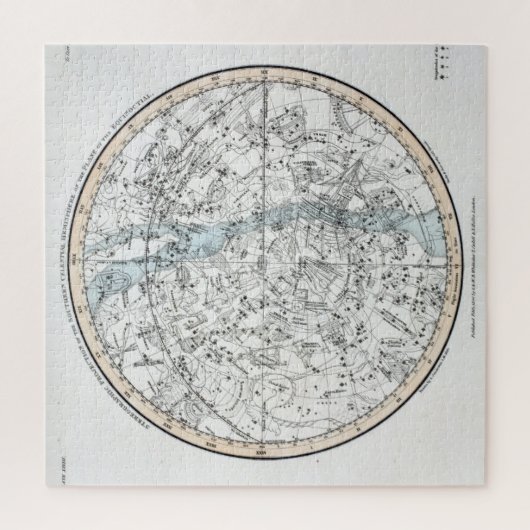 Kaart van het Bord van het zuidelijke halfrond XXV Legpuzzel (Verticaal)