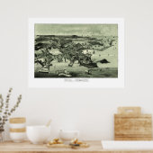 Kaart van het Bos Hole, Massachusetts uit 1887 Poster (Keuken)