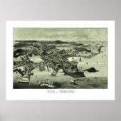 Kaart van het Bos Hole, Massachusetts uit 1887 Poster (Voorkant)