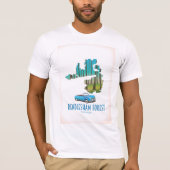 kaart van het bos Suffolk Rendlesham T-shirt (Voorkant)