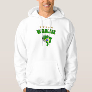 Kaart van het Braziliaanse Voetbal Logo Hoodie