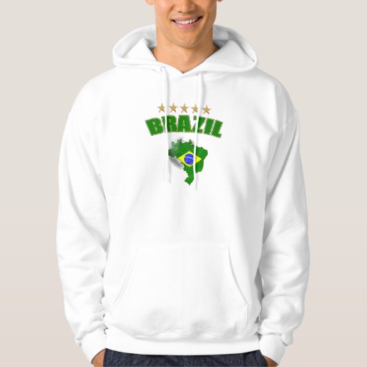 Kaart van het Braziliaanse Voetbal Logo Hoodie (Voorkant)