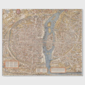  kaart van het Briefkaart Canvas Print Paris Frank Cadeaupapier (Vlak)