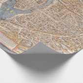  kaart van het Briefkaart Canvas Print Paris Frank Cadeaupapier (Hoek)