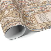  kaart van het Briefkaart Canvas Print Paris Frank Cadeaupapier (Rol Hoek)