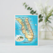  kaart van het Briefkaart voor reizen van Florida (Staand voorkant)