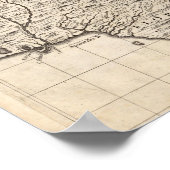 Kaart van het Britse Rijk in Amerika — Blad 10 Poster (Hoek)