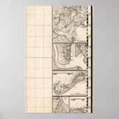 Kaart van het Britse Rijk in Amerika — Blad 12 Poster (Voorkant)