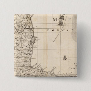 Kaart van het Britse Rijk in Amerika — Blad 13 Vierkante Button 5,1 Cm