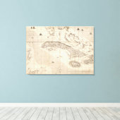 Kaart van het Britse Rijk in Amerika — Blad 14 Canvas Afdruk (Insitu (Houten vloer))