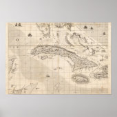 Kaart van het Britse Rijk in Amerika — Blad 14 Poster (Voorkant)