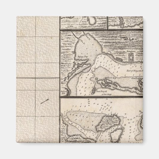 Kaart van het Britse Rijk in Amerika — Blad 16 Magneet (Voorkant)