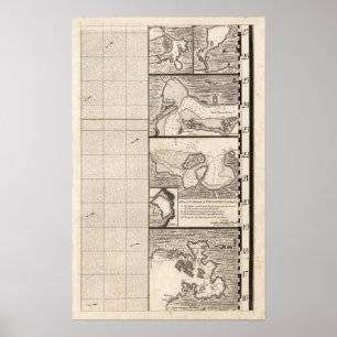 Kaart van het Britse Rijk in Amerika — Blad 16 Poster