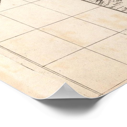 Kaart van het Britse Rijk in Amerika — Blad 8 Poster (Hoek)