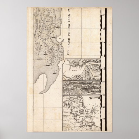 Kaart van het Britse Rijk in Amerika — Blad 8 Poster (Voorkant)