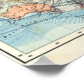 Kaart van het Britse Rijk Poster (Hoek)