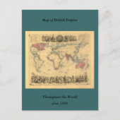 Kaart van het Britse Rijk van 1850 over de hele we (Voorkant)