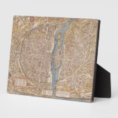  kaart van het Canvas van Parijs Frankrijk Fotoplaat (Zijkant)