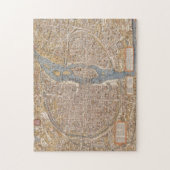  kaart van het Canvas van Parijs Frankrijk Legpuzzel (Verticaal)