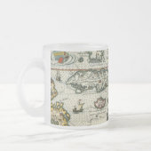  kaart van het Caribisch gebied (1594) Matglas Koffiemok (Links)