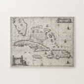  kaart van het Caribisch gebied (1650) Legpuzzel (Horizontaal)