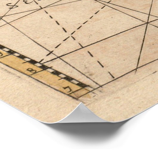  kaart van het Caribisch gebied (1672) Poster (Hoek)