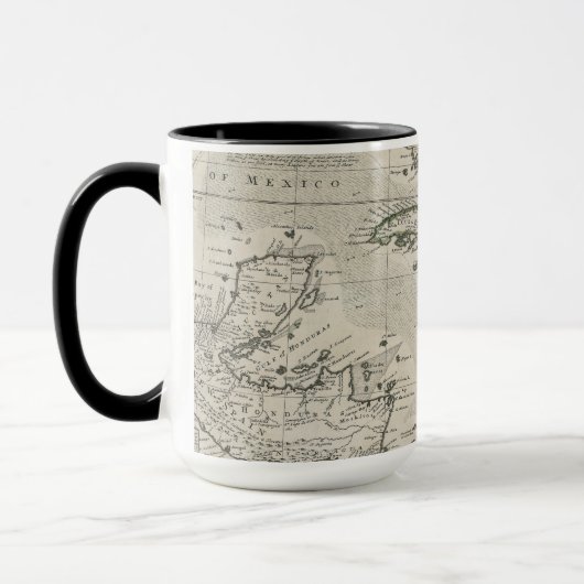 Kaart van het Caribisch gebied | 1715 Mok (Links)