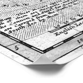  kaart van het Caribisch gebied (1732) BW Poster (Hoek)