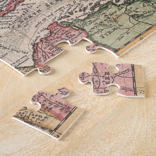  kaart van het Caribisch gebied (1732) Legpuzzel (Zijkant)