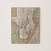  kaart van het Caribisch gebied (1732) Legpuzzel (Verticaal)