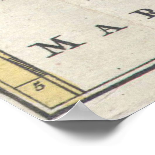 kaart van het Caribisch gebied (1747) Poster (Hoek)