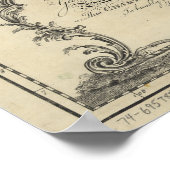  kaart van het Caribisch gebied (1774) Poster (Hoek)