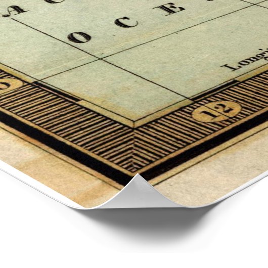  kaart van het Caribisch gebied (1834) Poster (Hoek)